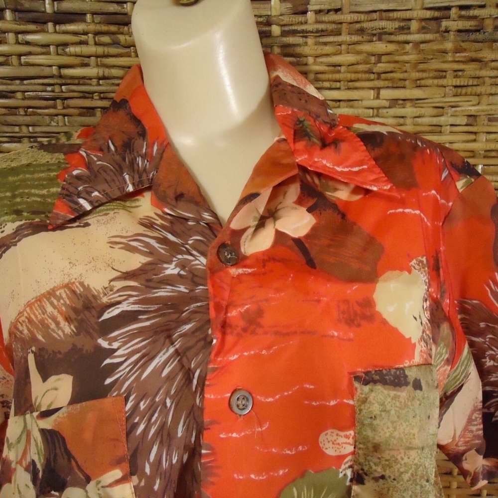 Vtg 60s 70s Waikiki Holiday Hawaiian Short Sleeve